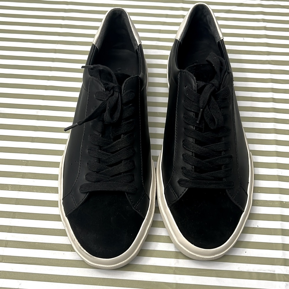 ❗️FINAL❗️VINCE Men’s FULTON Black Leather 🔴🔴 - Picture 3 of 8